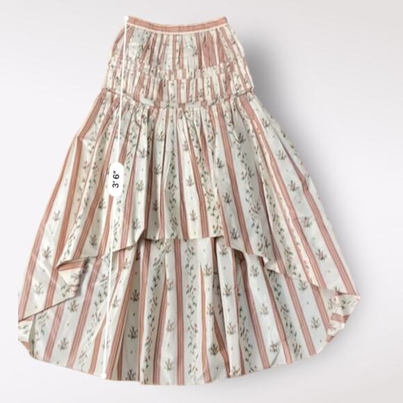 Brock Collection Ophelie Runway SS19 Silk Blend Midi Skirt Size 2 Italian Luxury - Picture 4 of 11